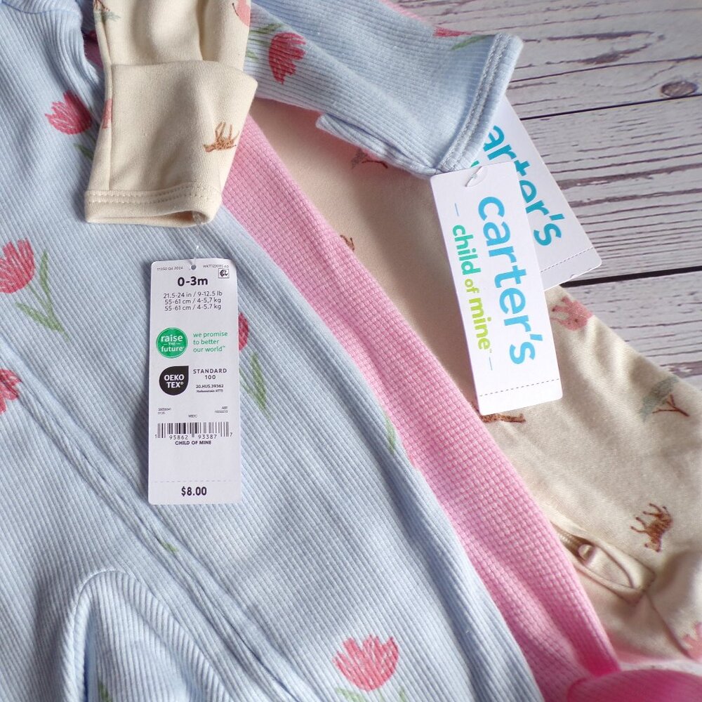 Baby Shower Gift Bundle, Carter's and Dr Brown's 0-3 Months Girl's Gift Box - Picture 9 of 10